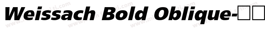 Weissach Bold Oblique字体转换